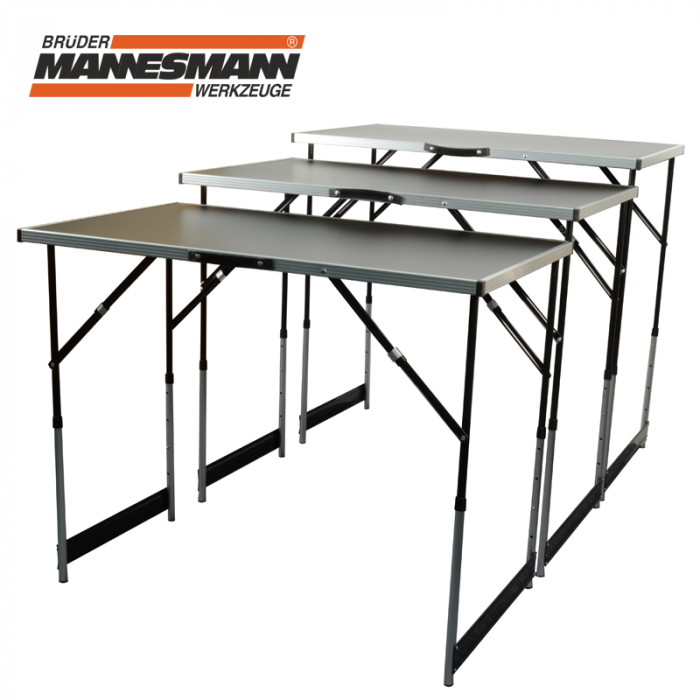 Мултифункционална сгъваема работна маса 3 части / Mannesmann 70113 / 2