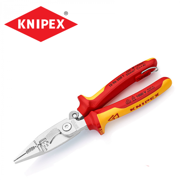 Мултифункционални Електричарски клещи / KNIPEX 1396200 T / 1