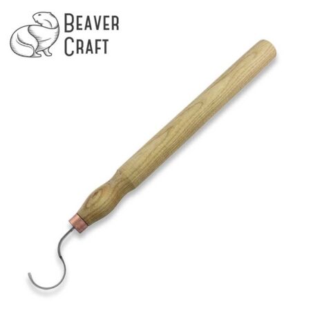 Нож резбарски дълъг с кожен калъф / BeaverCraft Sk2S Long / 1
