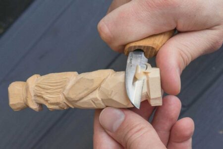 Нож за дърворезба, право острие 40мм / BeaverCraft C2 / 4