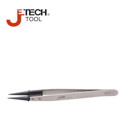 Пинсета 130 мм, права с остър връх / JeTech ETT-1 / 1