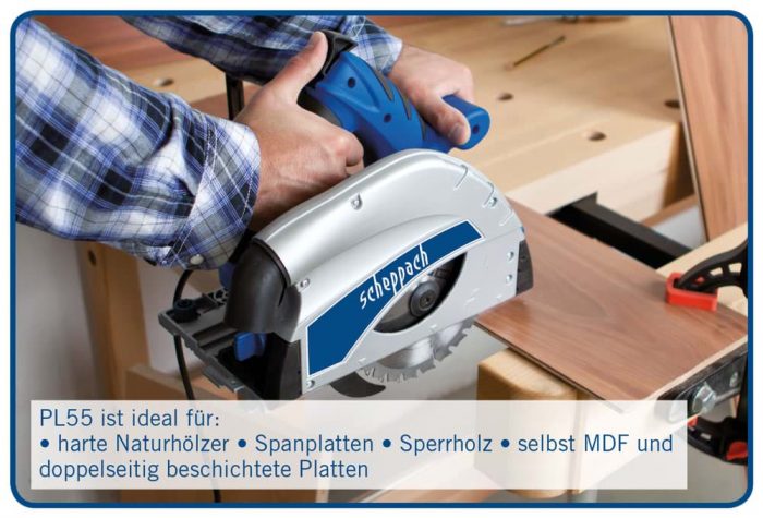 Ръчен потапящ циркуляр 1200 W, 160 мм, Scheppach PL55 / 5901802915 / 3
