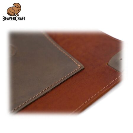 Предпазен кожен нагръдник - дърворезбарски / BeaverCraft AP5 / 22 x 24 см 2