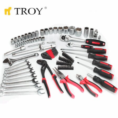 Професионален комплект ръчни инструменти в куфар, гедоре 110 части / Troy 21910 / 1