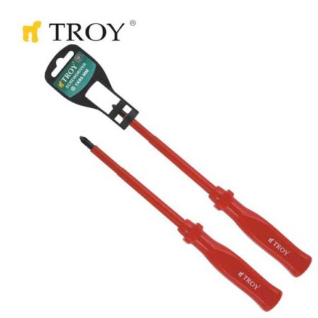 Професионални кръстати изолирани отвертки (PH0x 75мм) / TROY 22124 / 1