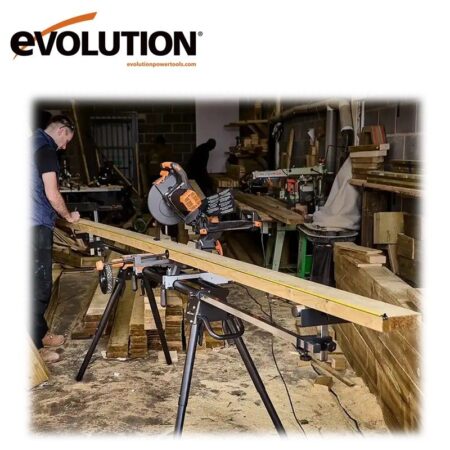 Работна маса за циркуляр за ъглово рязане с колела / EVOLUTION 005-0005 / 4
