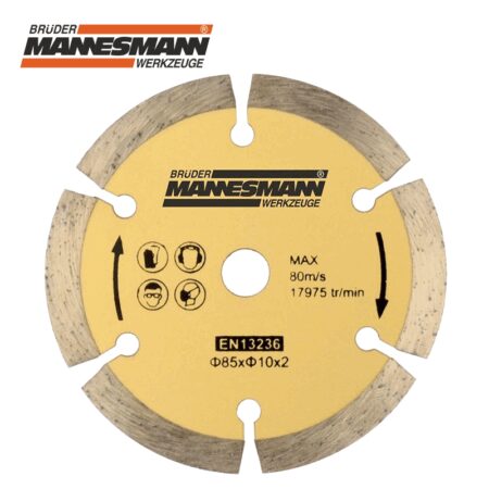 Ръчен циркуляр мини 600 W, окомплектован с 3 диска / Mannesmann 12891 / 3