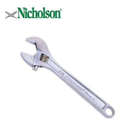 Регулируем гаечен ключ, 6“, гланц / NICHOLSON 213206 / 1