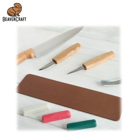 Ремък - кожен, за заточване с блокчета полир P03 / BeaverCraft LS7P03 / 4