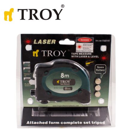 Ролетка със стопер и лазер 8 x 25mm / Troy 23100 / 5
