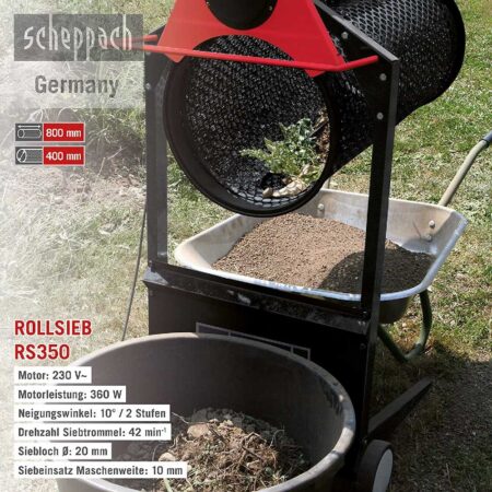 Ротационно сито, 250W, Scheppach RS 350 / 1904501901 / 10