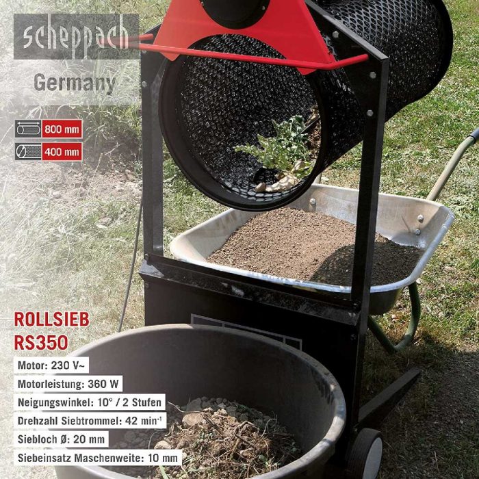 Ротационно сито, 250W, Scheppach RS 350 / 1904501901 / 10