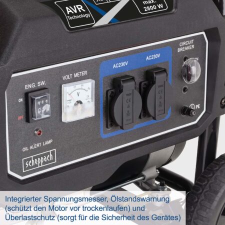 Генератор за ток с AVR , 2800W, Scheppach SG3200x / 5906226903 / 2