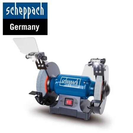 Шмиргел с LED работна лампа Scheppach SM200L / 5903109901 / 8