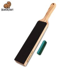 Строп за заточване на остриета - кожен, с дървена дръжка / BeaverCraft LS6P1 /