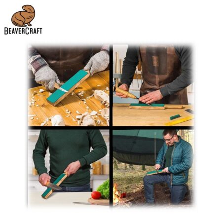 Строп за заточване на остриета - кожен, с дървена дръжка / BeaverCraft LS6P1 / 5