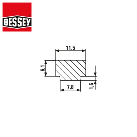 Стяга за водеща шина GTR / BESSEY GTR12 / 120x60 мм 2