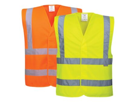 Светлоотразителен елек / Светлоотразителна жилетка / HI-VIS / оранжев, 4 ленти, XXL 2