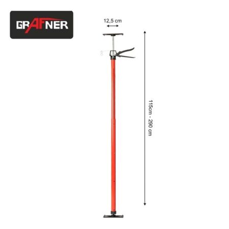 Телескопична подпора за гипсокартон 115-290 см / Grafner DS10825 / 2