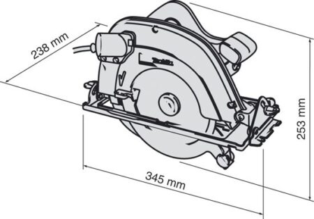 Ръчен Циркуляр, 190мм, 1200W / Makita 5704R / 6