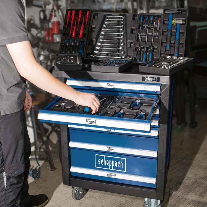 Количка за инструменти, 263 части Scheppach TW1000 / 5909304900 / 6