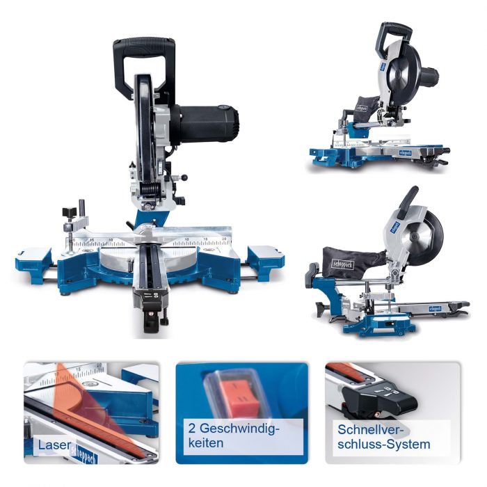Потапящ циркуляр с изтегляне, 254мм, Scheppach HM110MP / 5901220901 / 5