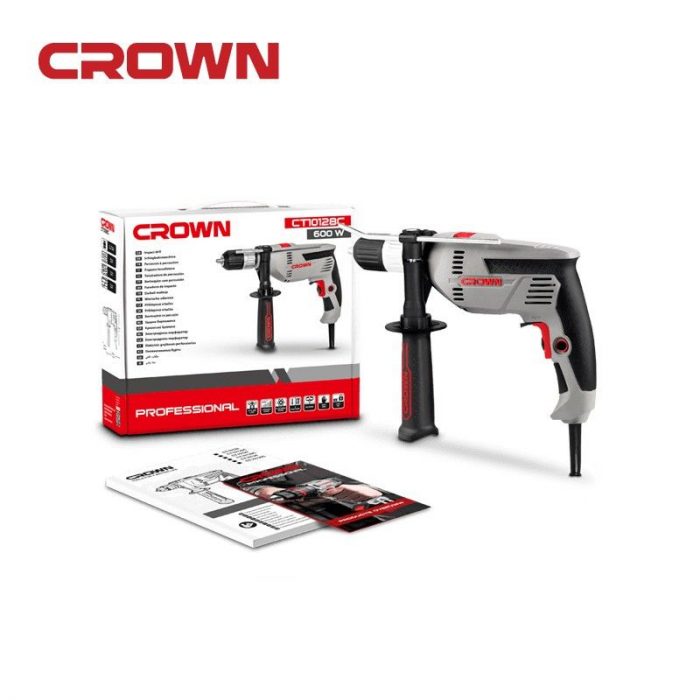 Ударна бормашина 600W CROWN / CT10128C / 7