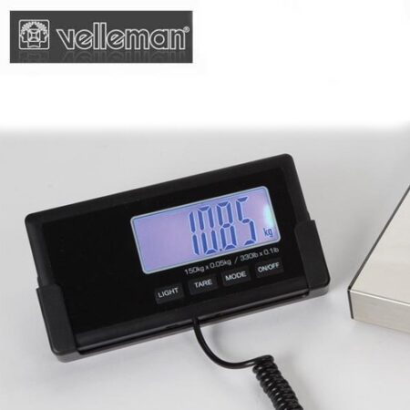 Везна с портативен дигитален дисплей, до 150 кг. / Velleman VTBAL502 / 4