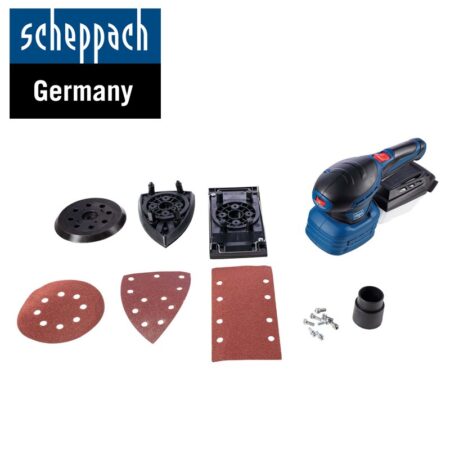 Виброшлайф с 3 приставки за шлайфане Scheppach PES31 / 5903816952 / 3
