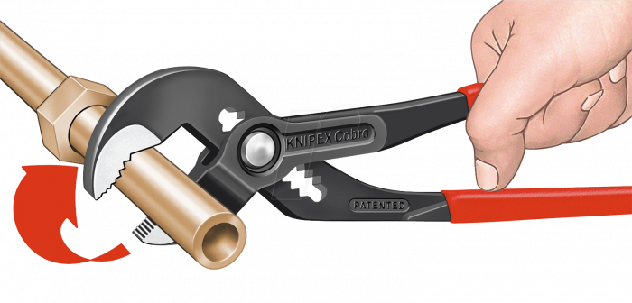 Водопроводен ключ Кобра на KNIPEX - капацитет за гайки до 46 мм и тръби до Ø 50 мм 3