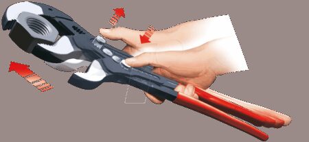 Водопроводен ключ Кобра на KNIPEX - капацитет за гайки до 46 мм и тръби до Ø 50 мм 4