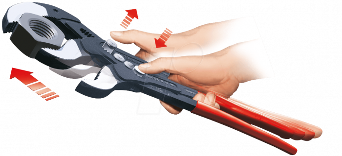 Водопроводен ключ Кобра на KNIPEX - капацитет за гайки до 46 мм и тръби до Ø 50 мм 4