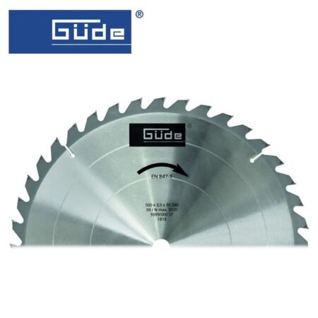 Диск за циркуляр / Циркулярен диск за дърво HM 500x30x40Z / GUDE 01818 / 2