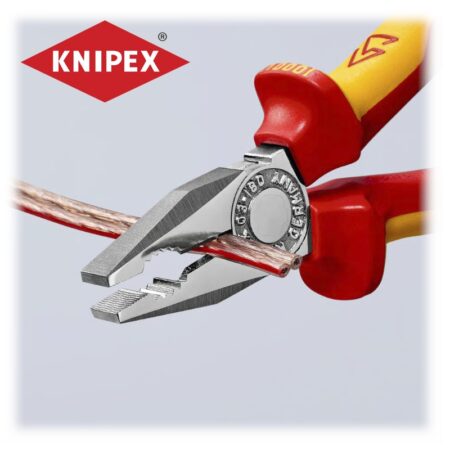 Изолирани комбинирани клещи 160 мм VDE / KNIPEX 03 06 160 SB / 6