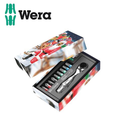 Коледен Комплект Мини Тресчотка с битове / WERA 05136017001 / 10 части 2