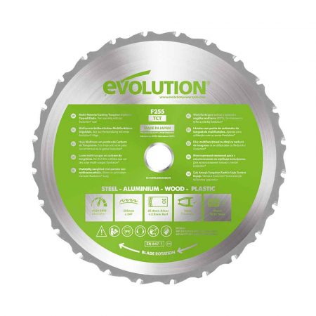 Циркулярен диск - универсален 255 мм 24T / EVOLUTION F255TCT-24MS-3185 / 1
