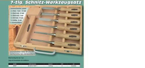Комплект инструменти за дърворезба, 7 броя / Mannesmann 66107 / 2