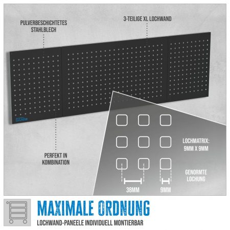 Комплект работна маса със стенен шкаф GUDE GW 6/1 XL / 40497 / 5