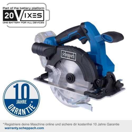 Акумулаторен ръчен циркуляр 165мм. Scheppach IXES 20V BC-HCS165-X / 5901816900 / 1