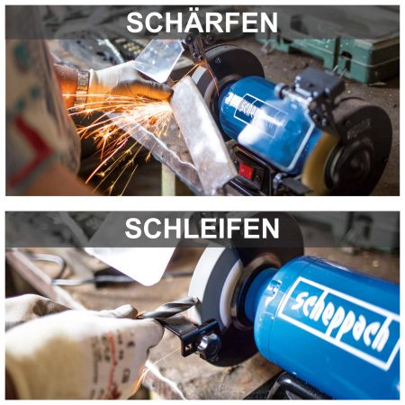 Настолен шмиргел Scheppach SM150LB / 5903108901 / 5