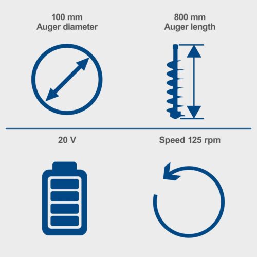 Акумулаторен свредел за земя Scheppach EB100-X IXES / 5904705900 / 2