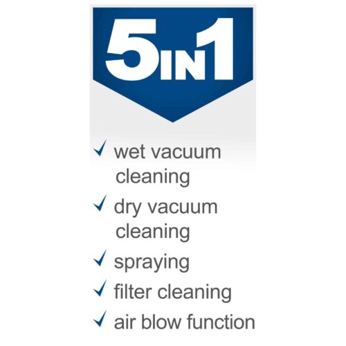 Прахосмукачка за сухо и мокро почистване Scheppach SprayVac20 / 5905701901 / 7