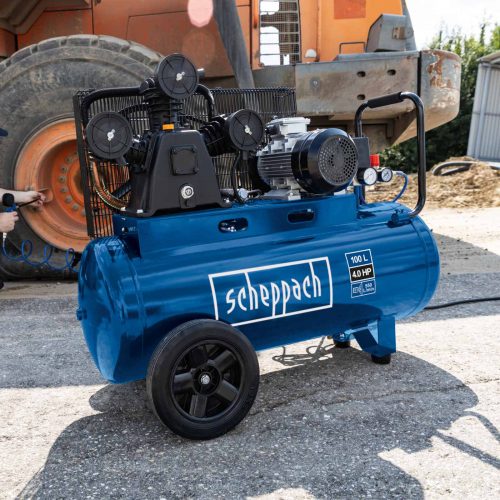 Компресор за въздух 100 литра Scheppach HC550TC - трифазен / 5906147902 / 9