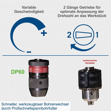 Настолна бормашина 710 W Scheppach DP60 SE / 5906821904 / 5