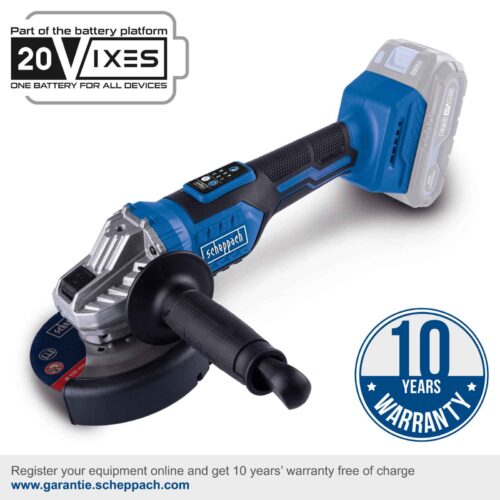 Акумулаторен ъглошлайф, 125mm, 20V Scheppach IXES BC-AG125-X / 5909235900 / 1
