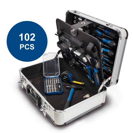 Алуминиев Куфар с ръчни инструменти 101 части Scheppach TB150 / 5909306900 / 4