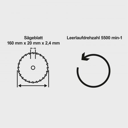 Ръчен потапящ циркуляр с водеща релса 1400mm Scheppach Black Edition TAS55-BE / 58018089944 / - Image 2
