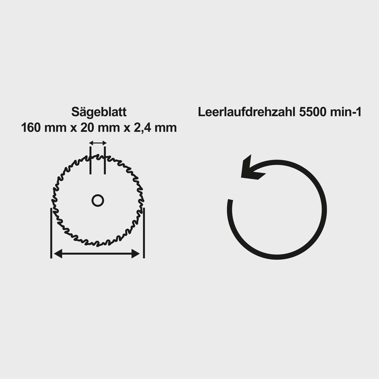 785961_58018089944_keyfact_de5 Ръчен потапящ циркуляр с водеща релса 1400mm Scheppach Black Edition TAS55-BE / 58018089944 / - Image 2