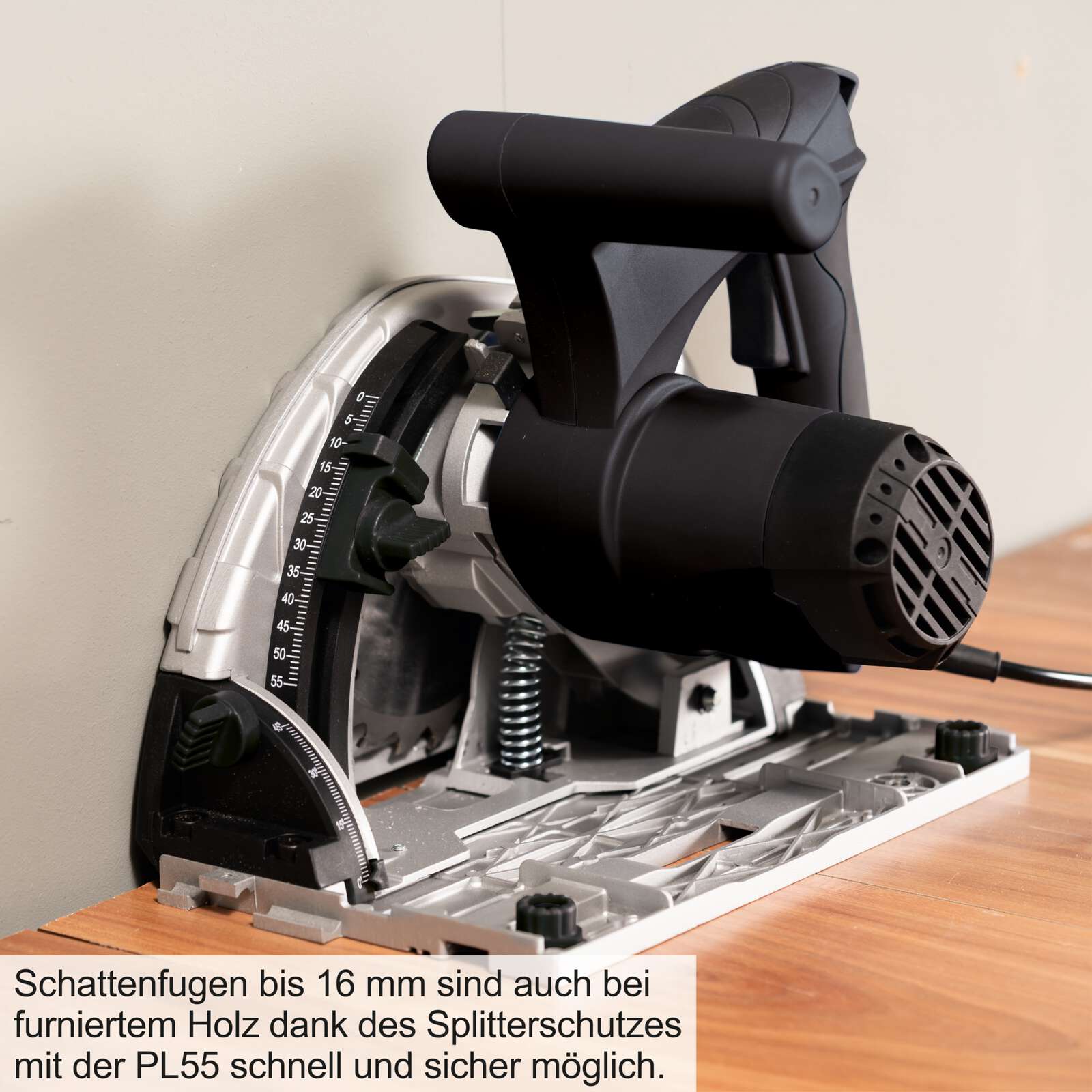 785967_58018089944_keyfact_de11 Ръчен потапящ циркуляр с водеща релса 1400mm Scheppach Black Edition TAS55-BE / 58018089944 / - Image 11