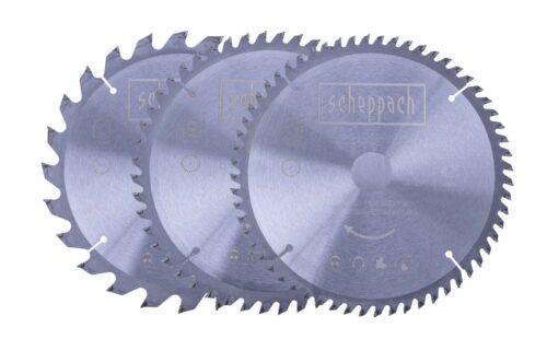 Комплект циркулярни дискове 3 броя / Scheppach 7901200715 / диаметър 210 мм 2